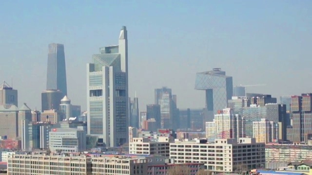 多角度拍摄国贸地区的高楼视频素材