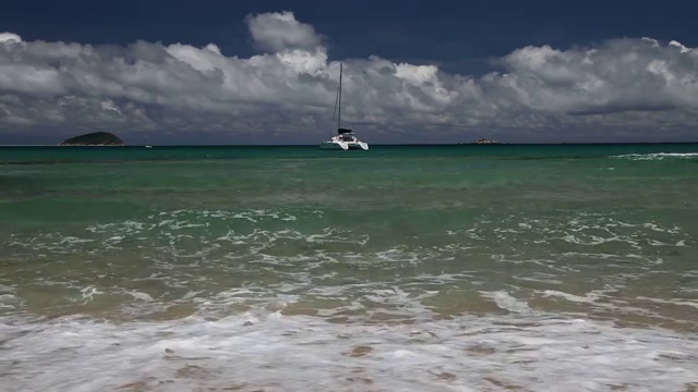 海南三亚亚龙湾风光视频素材
