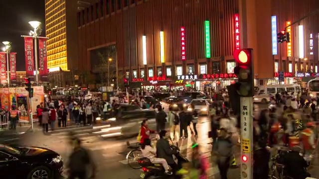 北京王府井的交通视频素材