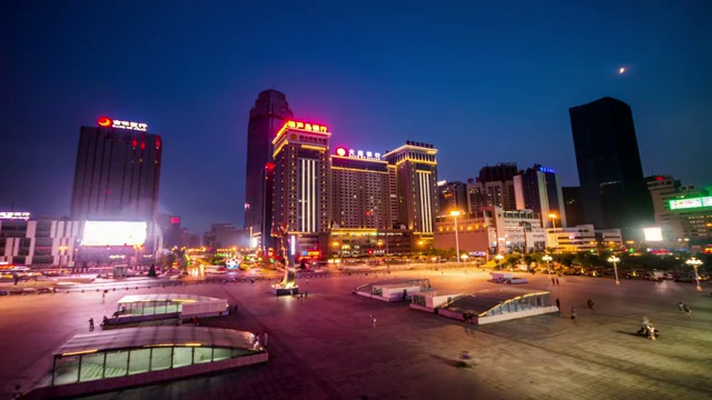 沈阳商业广场夜景视频素材