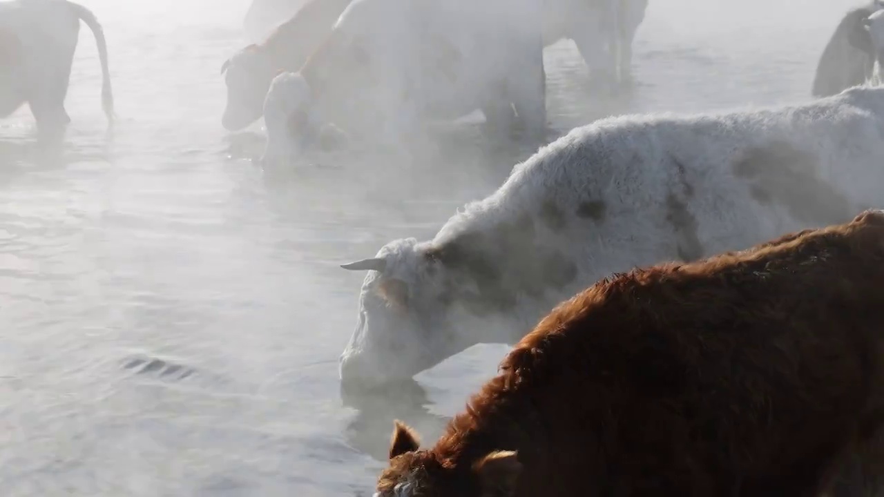 内蒙古呼伦贝尔阿尔山冬季风光视频下载