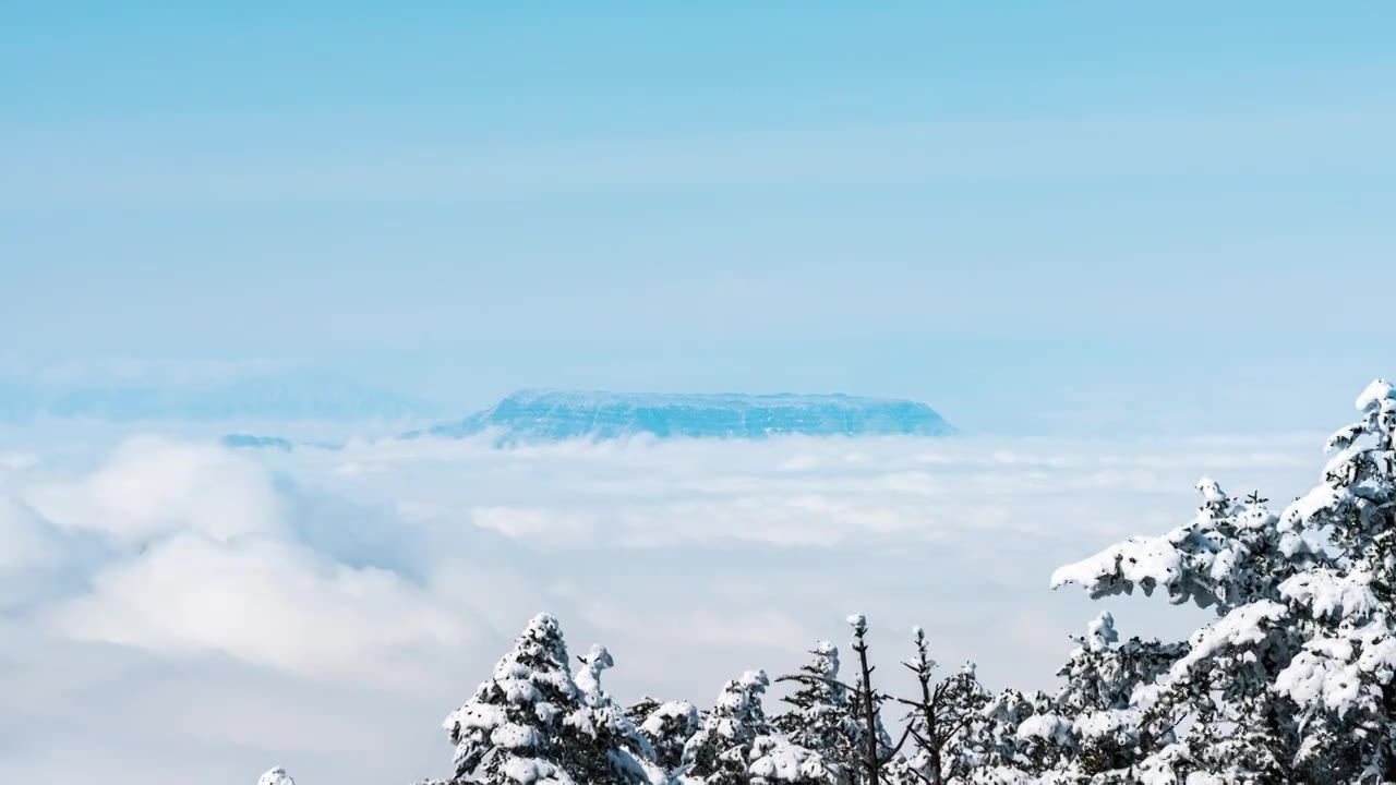 四川冬天冬季峨眉山大瓦山冰雪世界视频素材
