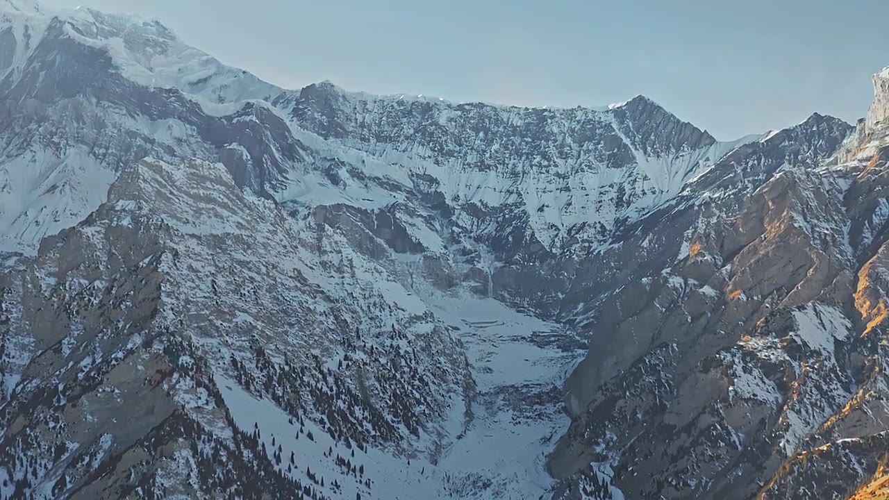 航拍中国新疆克孜勒苏柯尔克孜自治州昆仑山脉克州冰川公园阿依拉尼什雪山视频素材