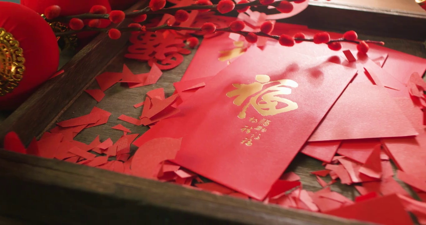 春节剪纸剪窗花写福字回家视频下载