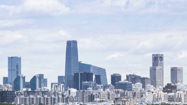 北京国贸全景—延时摄影视频素材