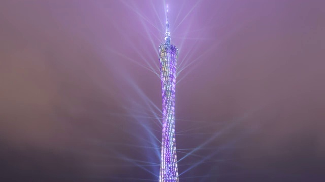 Guangzhou Tower Light Show视频素材