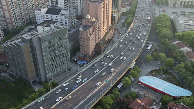 上海高架道路视频素材