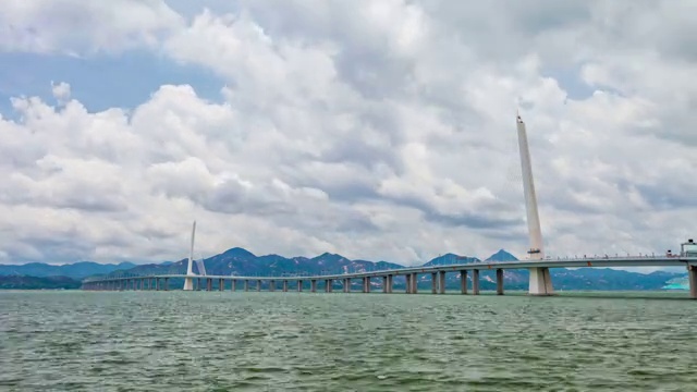 深圳湾大桥延时摄影视频素材