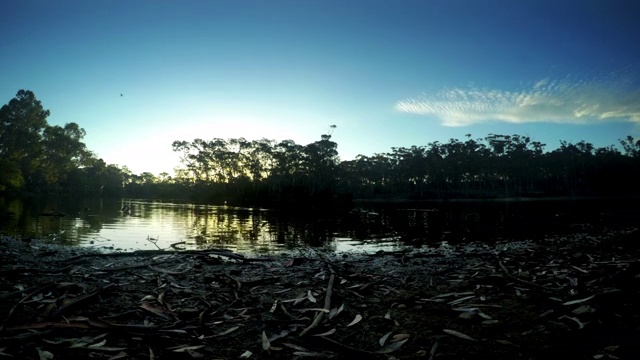 日落湖景视频素材