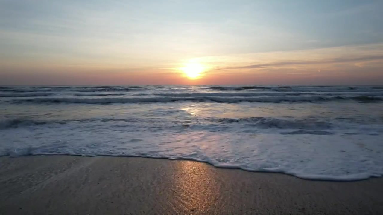 大海海边日出自然风光视频下载