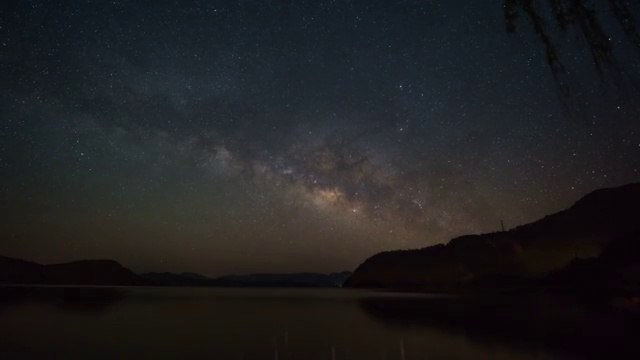 泸沽湖星空视频素材