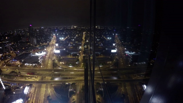 夜幕下的城市,城市高架桥交通道路夜色风光视频素材