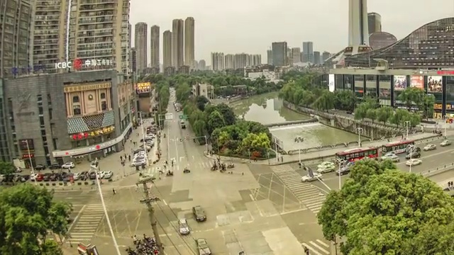 中国成都市四川广播电视塔夜景视频下载