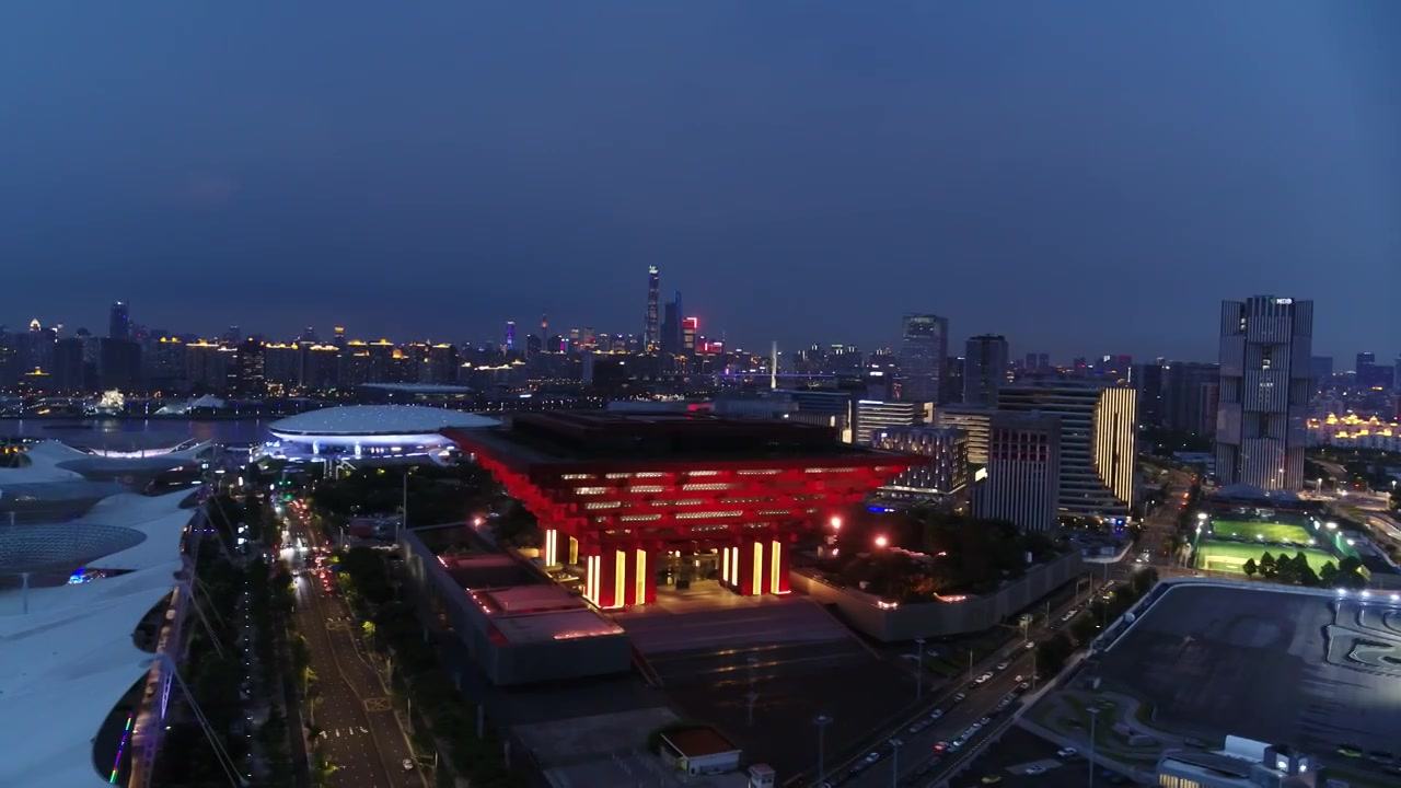 上海中华艺术宫航拍视频下载