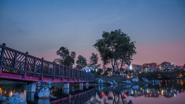 成都市锦城湖自然风光视频素材