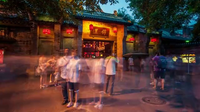 成都市锦里夜景视频素材