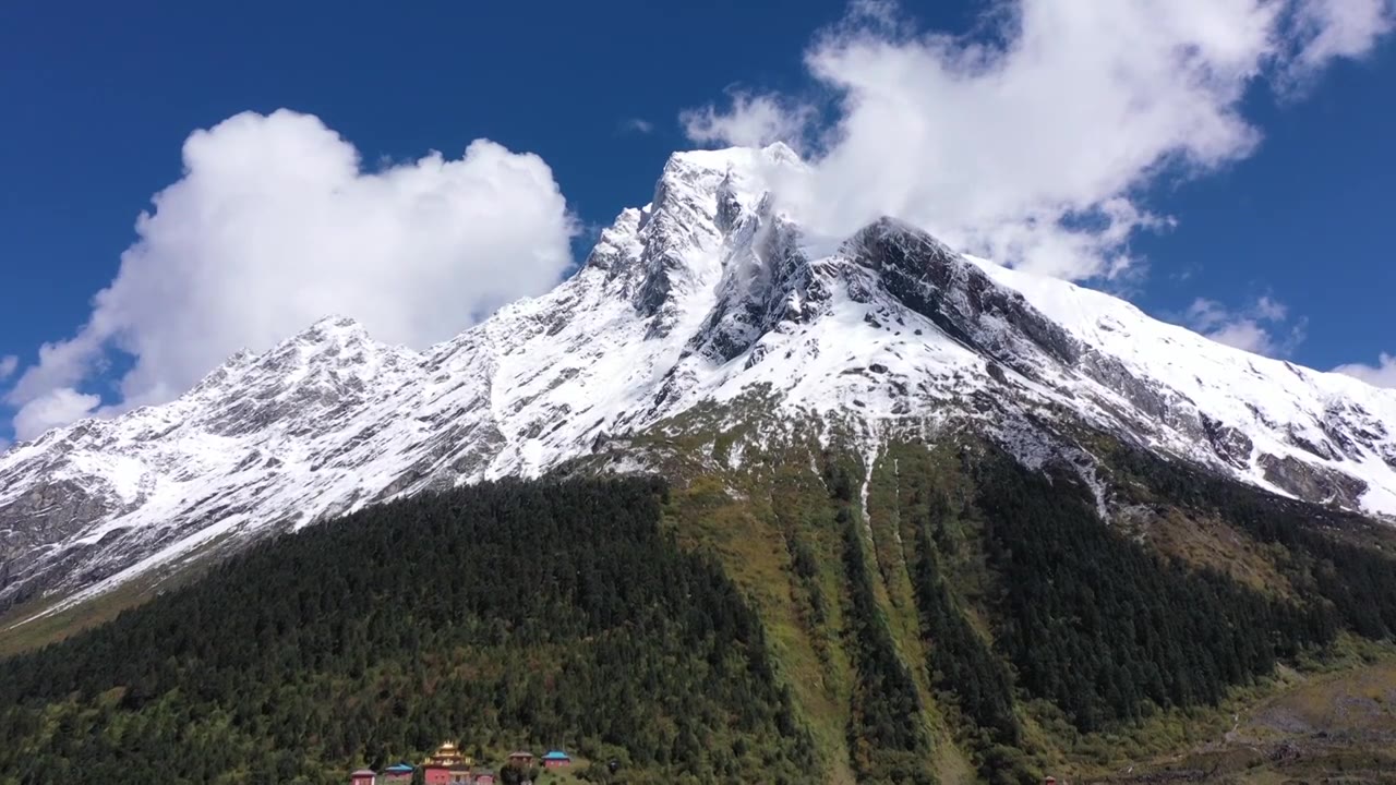 西藏波密嘎瓦龙景区美丽风光视频下载