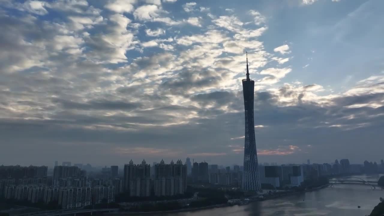 广州CBD小蛮腰4K航拍视频下载