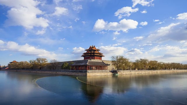 北京故宫角楼景观视频素材