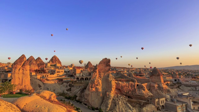 土耳其卡帕多奇亚热气球视频素材