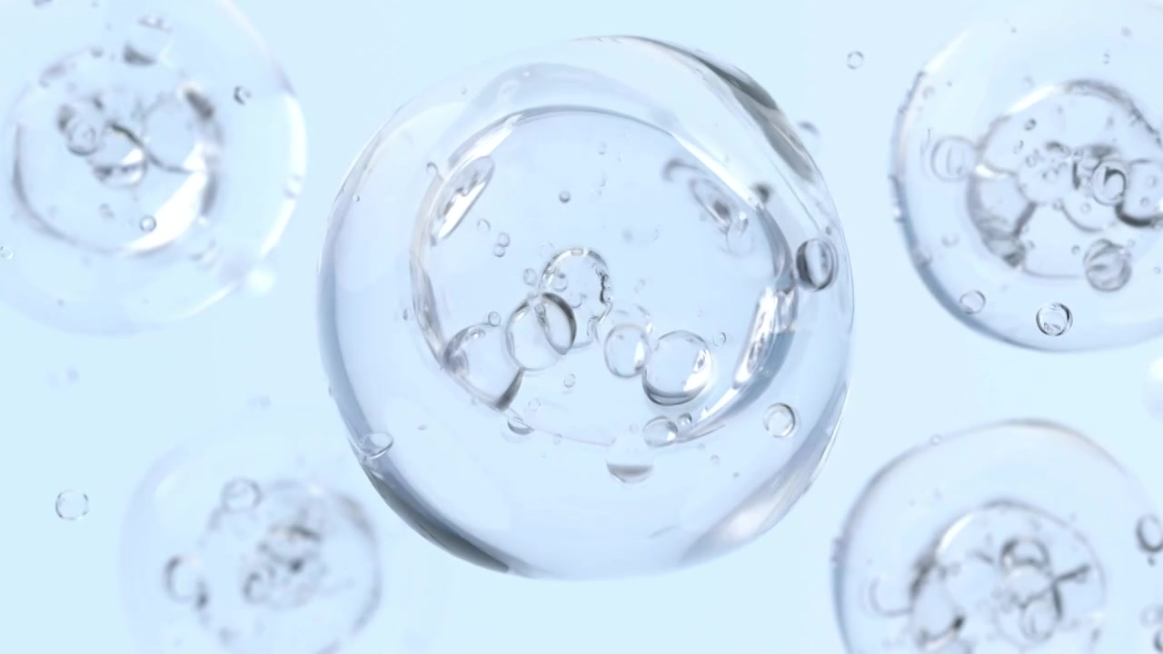 3D医疗科学美容水分子细胞渲染动画视频下载