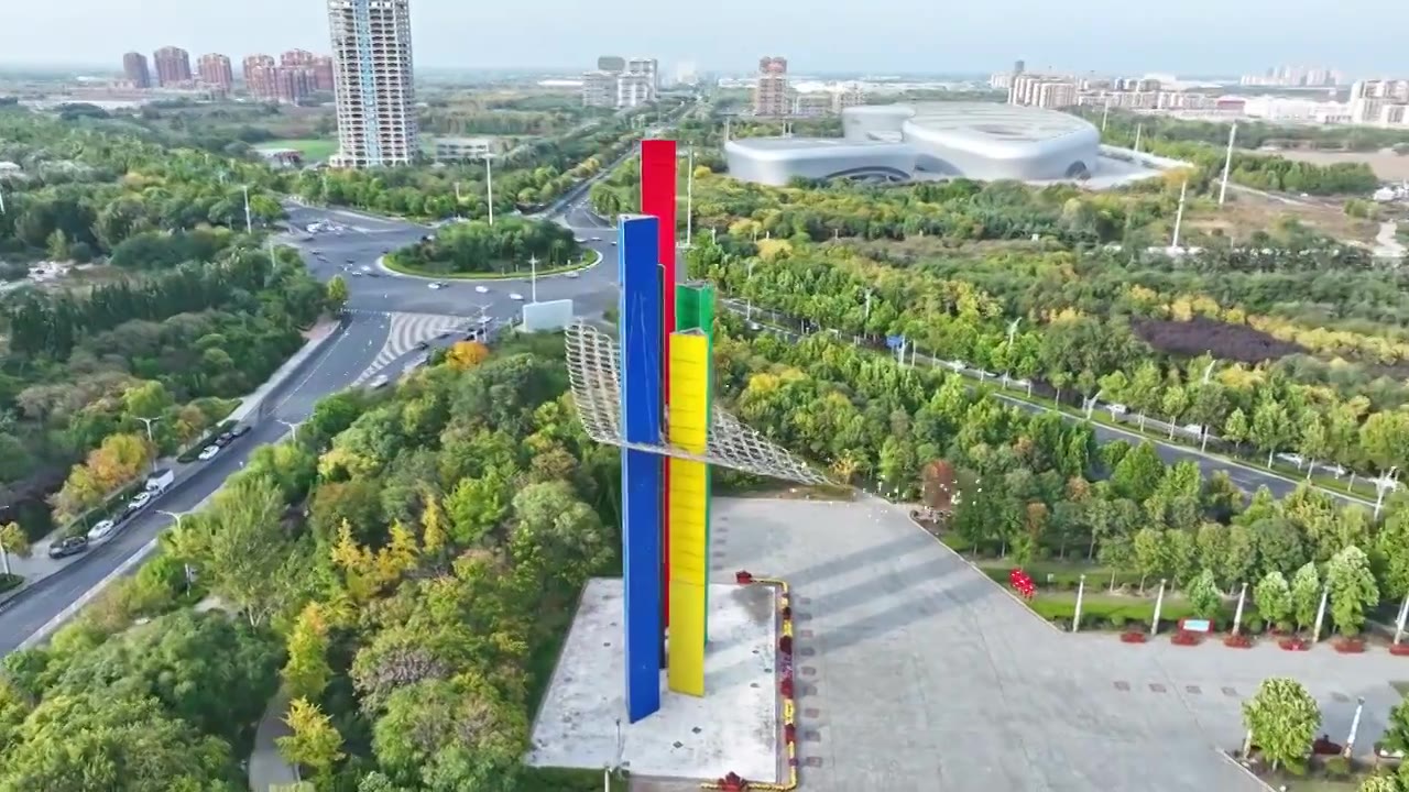 潍坊市奥林匹克公园航拍视频下载