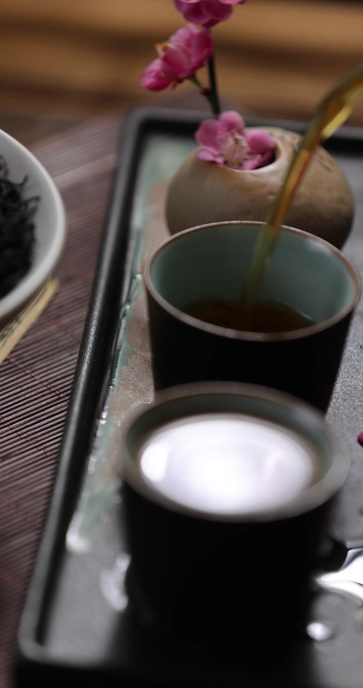 高品质茶叶展示红茶冲茶倒茶视频下载