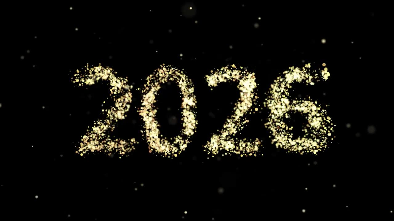2026年金色粒子特效新年视频下载