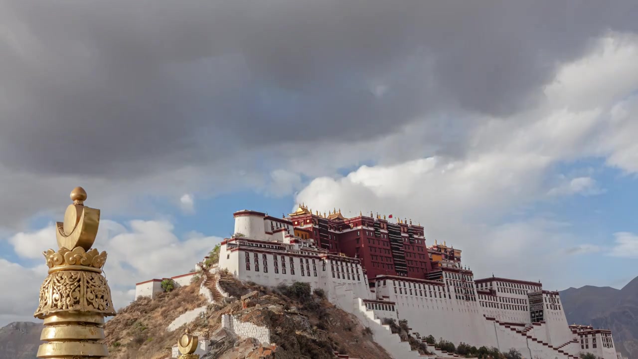 中国西藏自治区拉萨市：布达拉宫视频下载