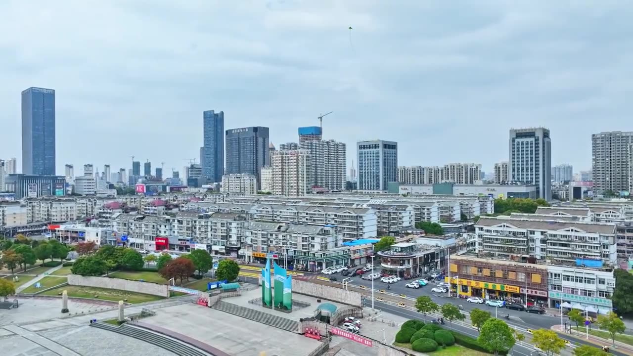 淮安市大运河文化广场航拍视频素材