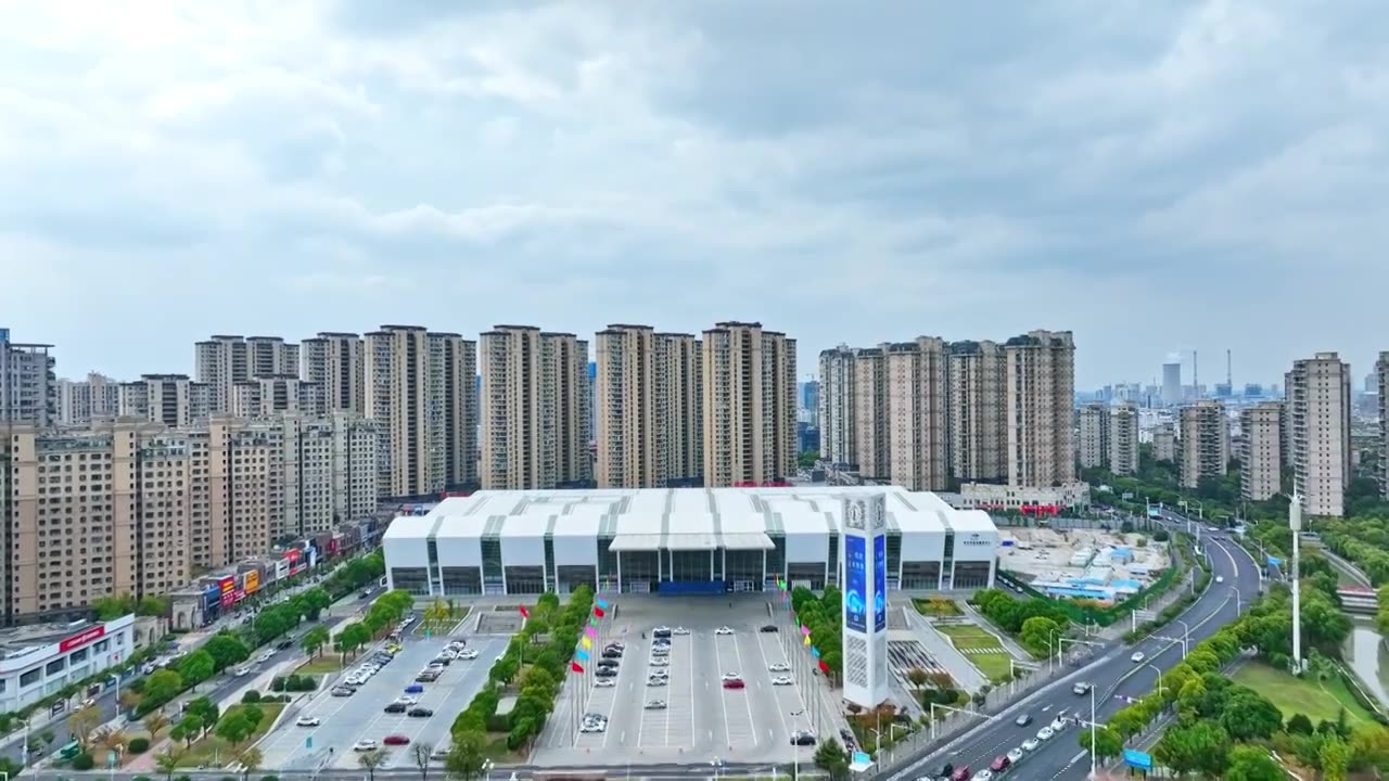 淮安市政务服务中心航拍视频素材
