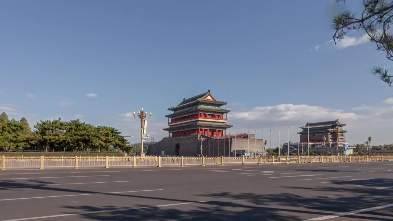 中国北京市：正阳门和正阳门箭楼视频下载
