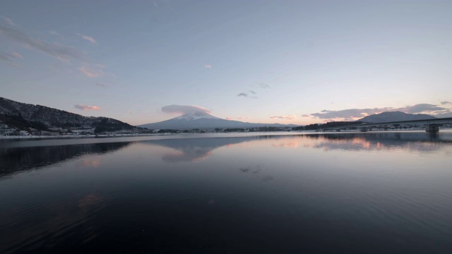日本富士山黄昏视频素材