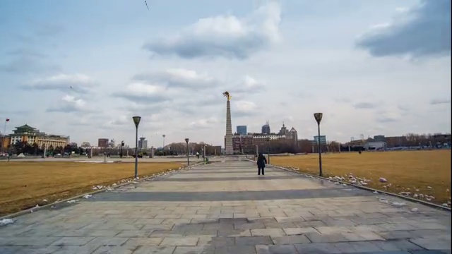 长春冬季文化广场雕塑视频素材