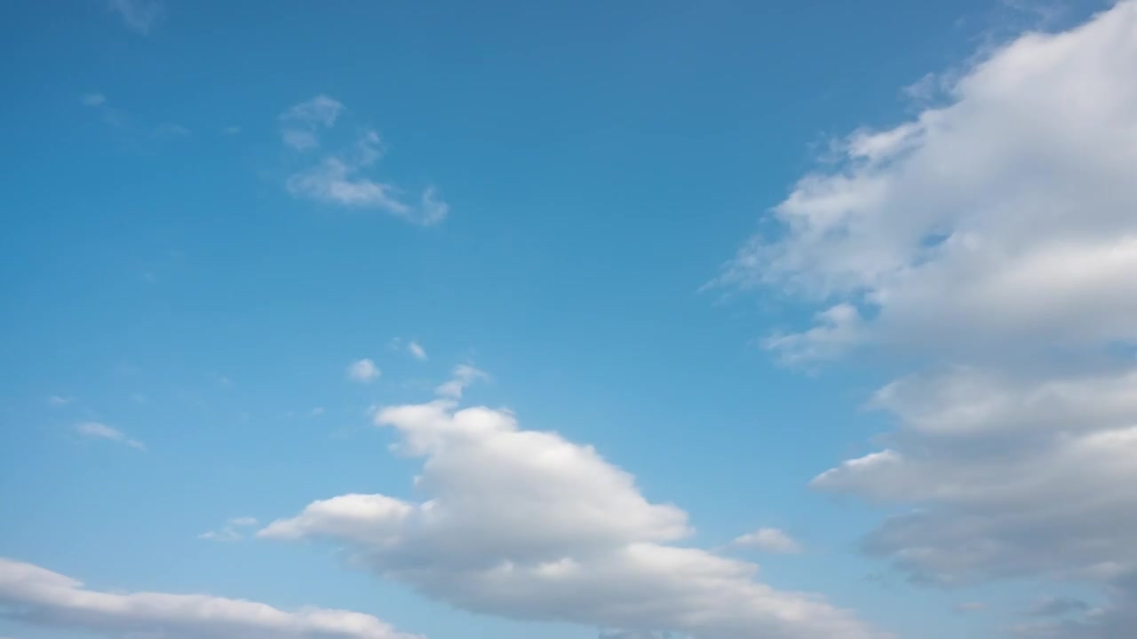蓝天白云，天空，时间流逝视频素材
