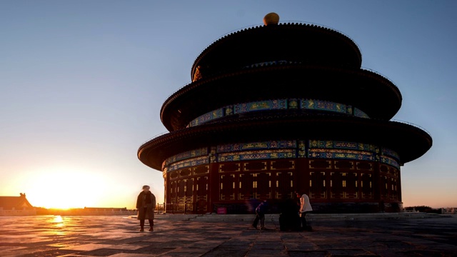 北京世界文化遗产天坛公园视频素材
