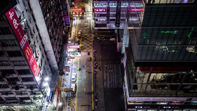 俯瞰中国香港九龙交通视频素材