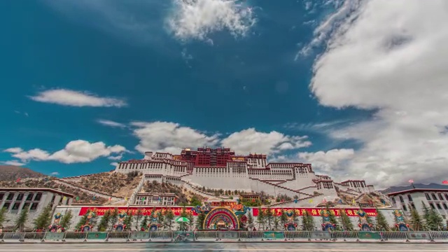 西藏自治区 拉萨 布达拉宫视频素材