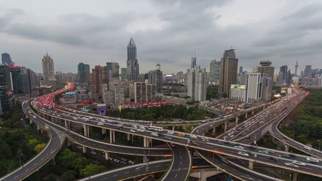 上海立交桥景观视频素材