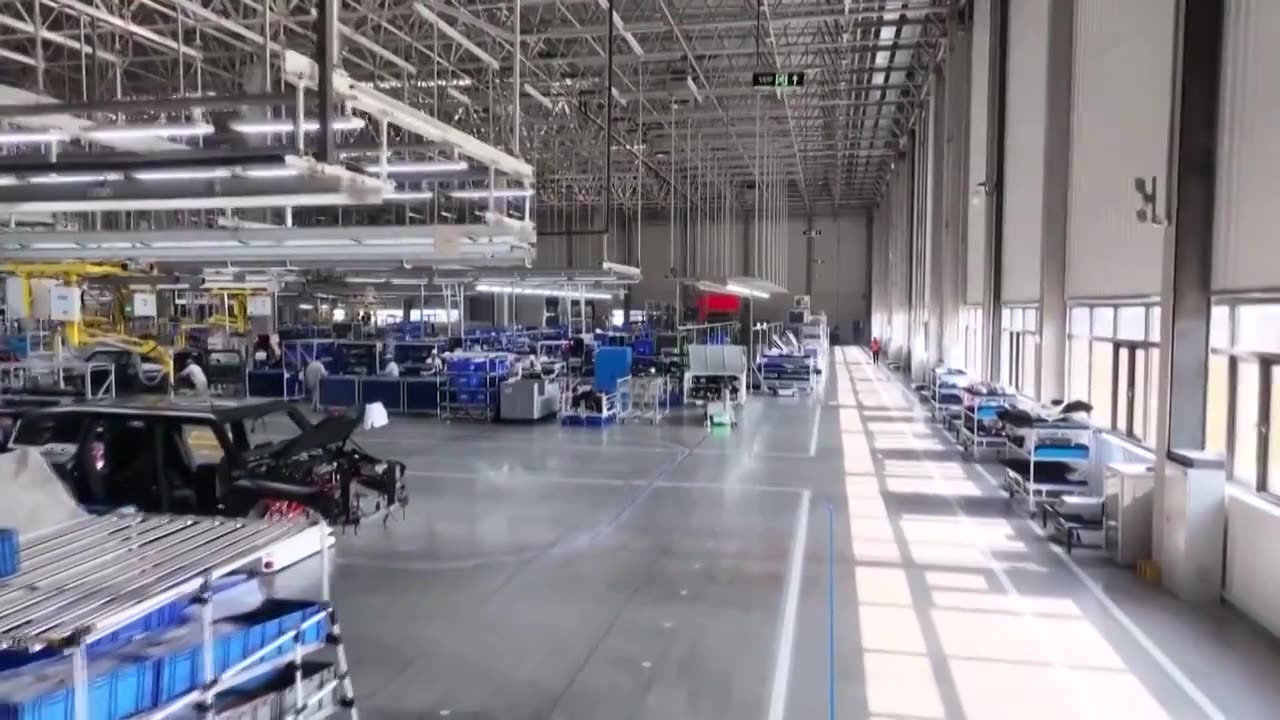 中国新能源汽车高科技自动化生产线流水线（选编）视频下载