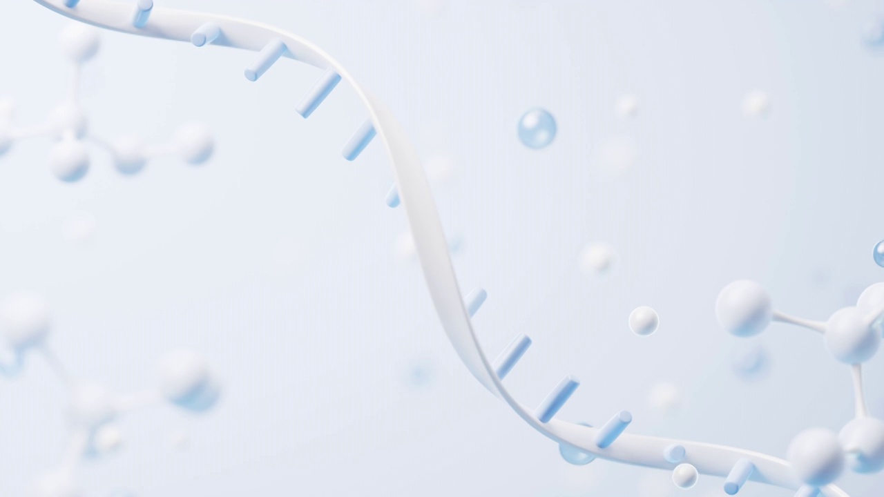 生物科技概念RNA基因3D渲染视频下载