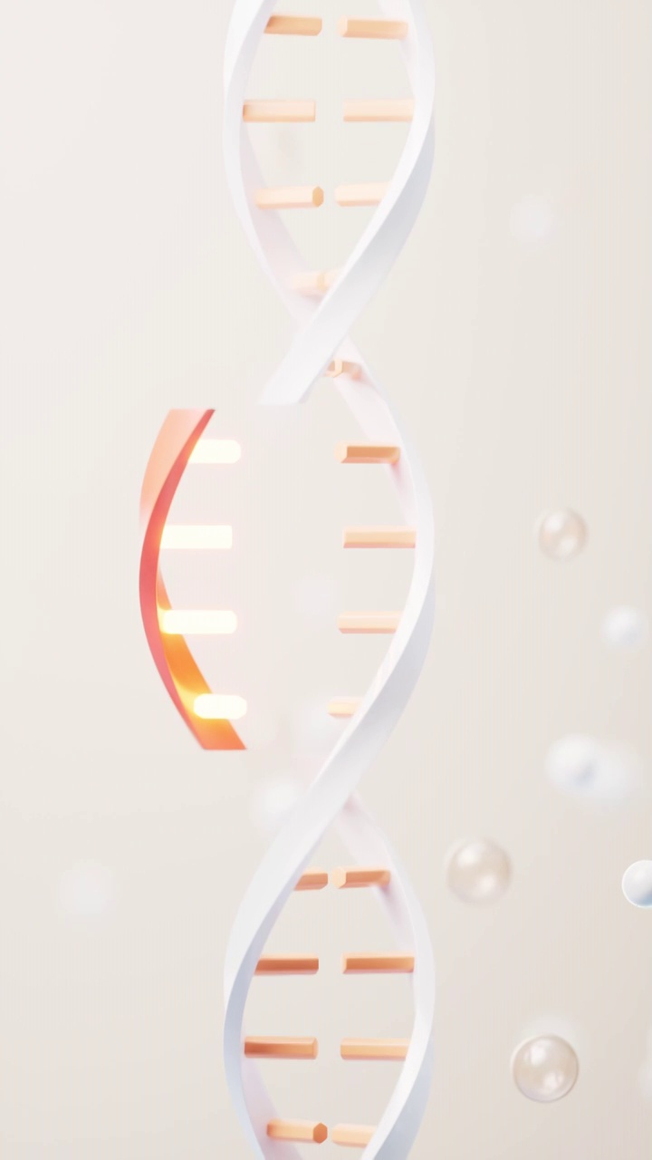 生物科技概念DNA基因3D渲染视频素材