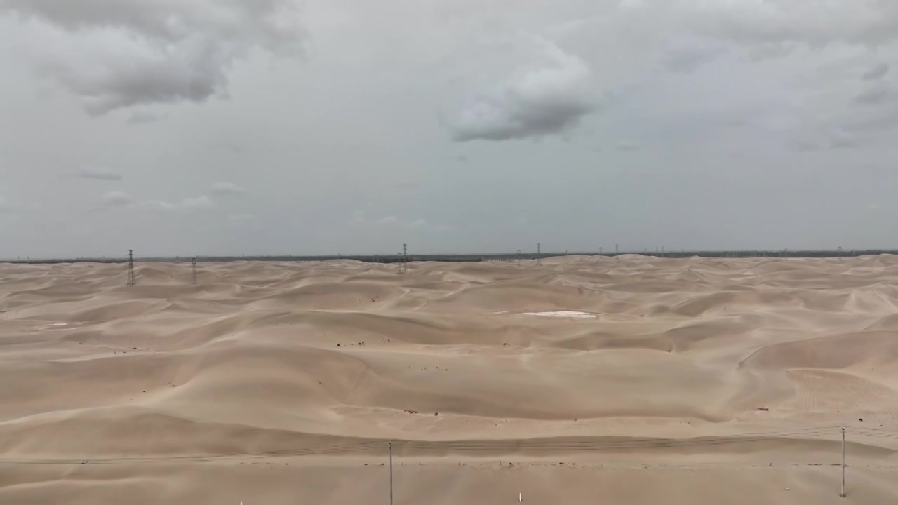 航拍塔克拉玛干沙漠视频下载