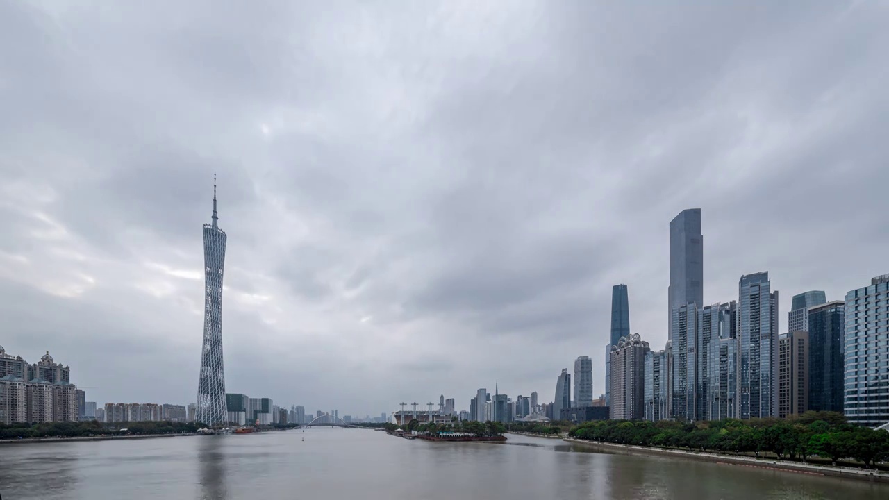 广州珠江新城CBD城市风光视频素材