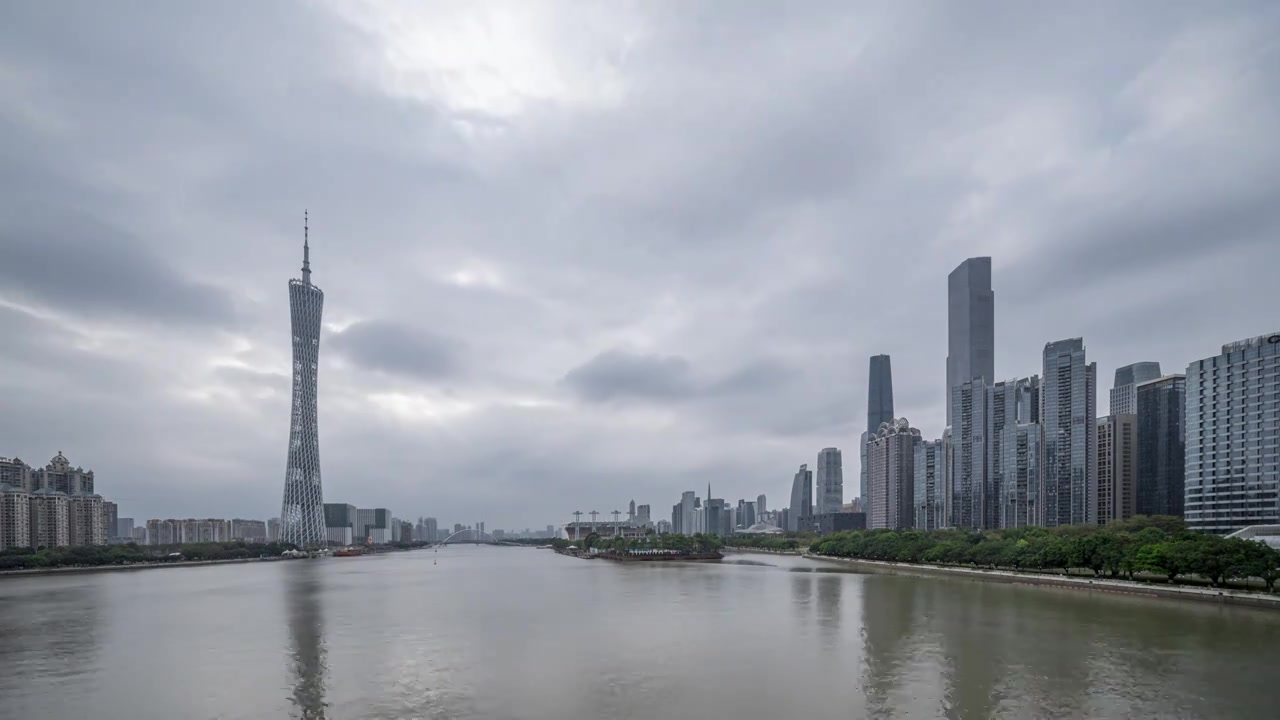广州珠江新城CBD城市风光视频素材