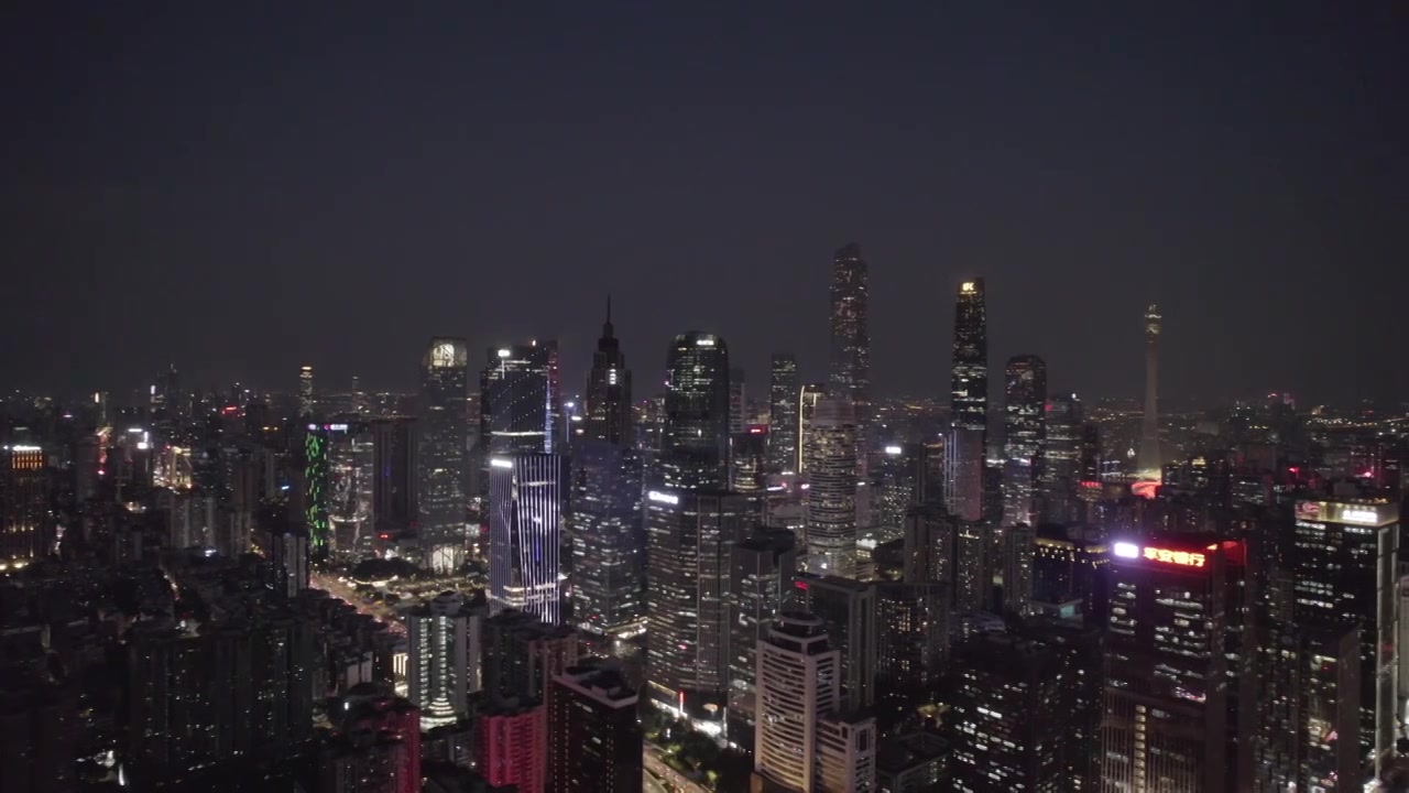 4K 航拍广州中山城市立交桥夜景视频下载