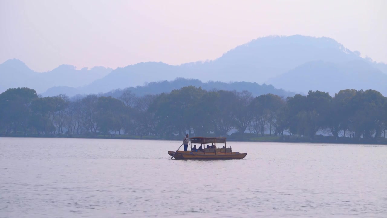 杭州西湖春天自然风景视频素材
