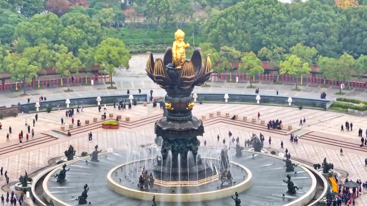 无锡灵山胜境 九龙灌浴视频下载