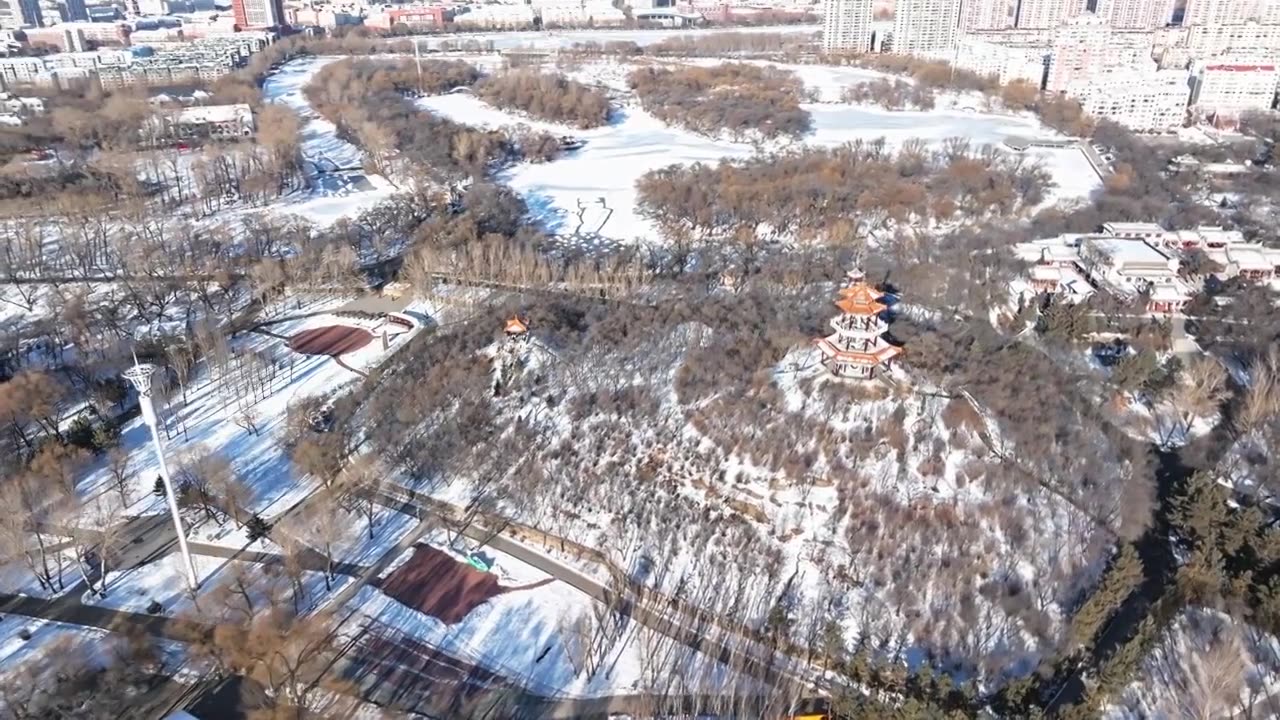 【合集】齐齐哈尔市龙沙公园航拍视频下载