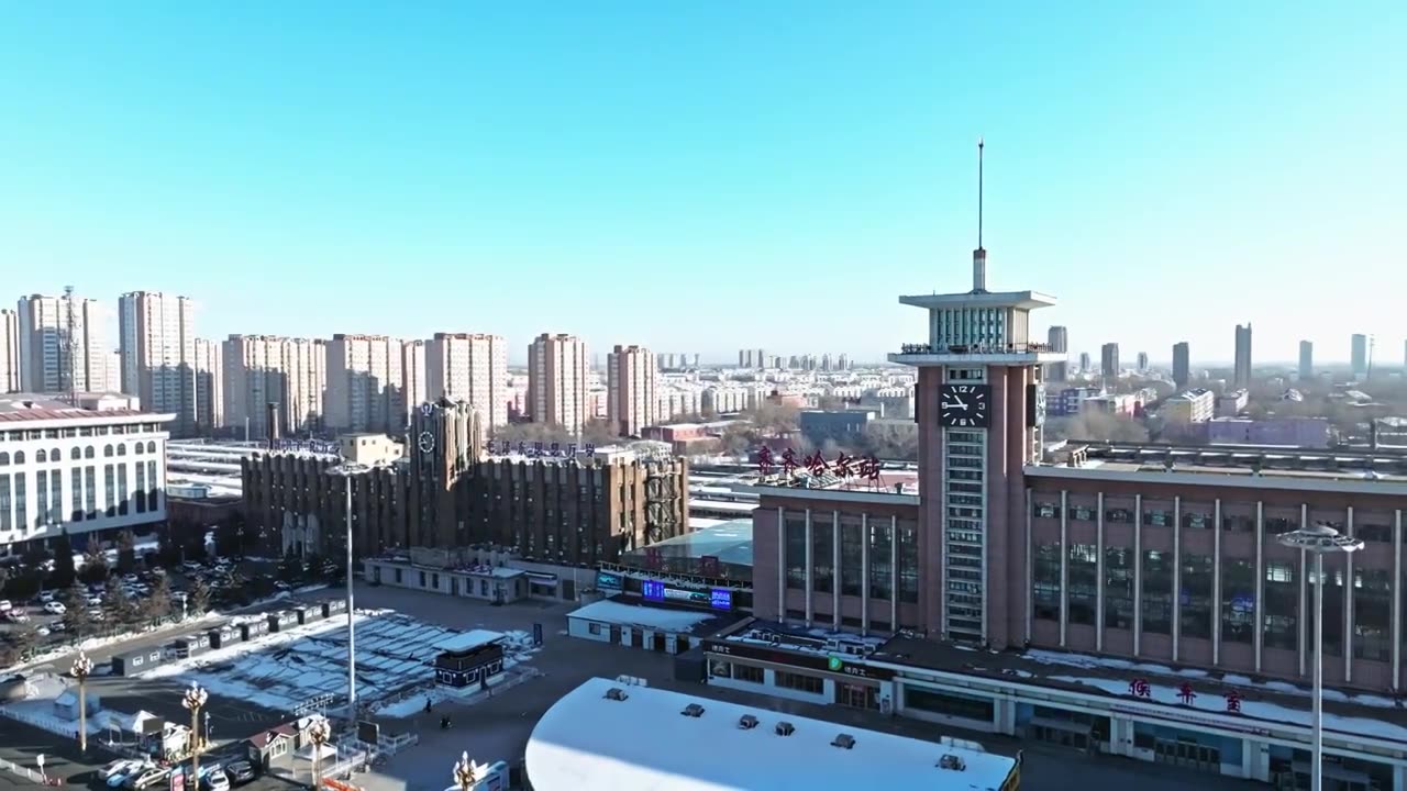 【合集】齐齐哈尔站大雪后航拍视频下载